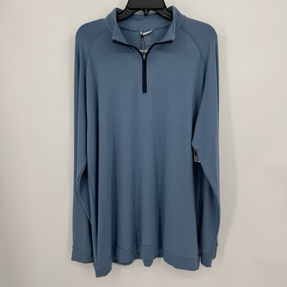 Swannies Golf Men's Bluestone Rivera Quarter Zip Pullover Sweatshirt size XL NWT